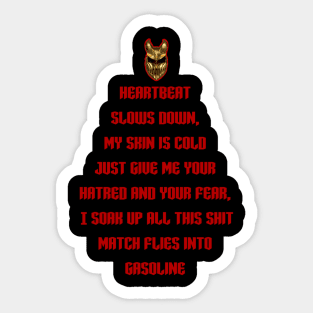 Demolishes Slaughter to prevail lyrics Sticker